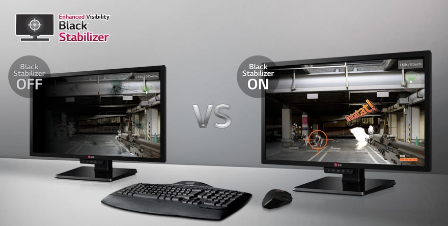 Black Stabilizer to enhance  gamer visiblity in dim light